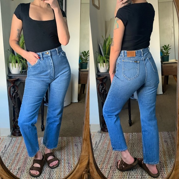 Lee Denim - Vintage Lee high rise straight ankle crop mom jeans